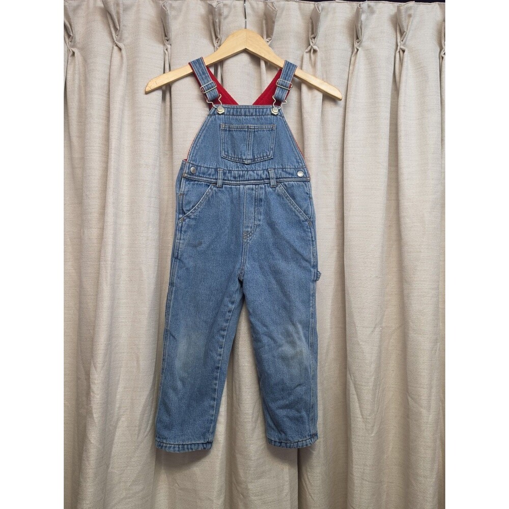 Warm Lined Toddler 4T Denim Jean Pant Overalls